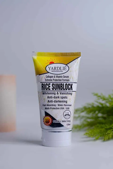 Yardlie Professional Sunblock Rice | Rice Sun Block 60 SPF 120ml