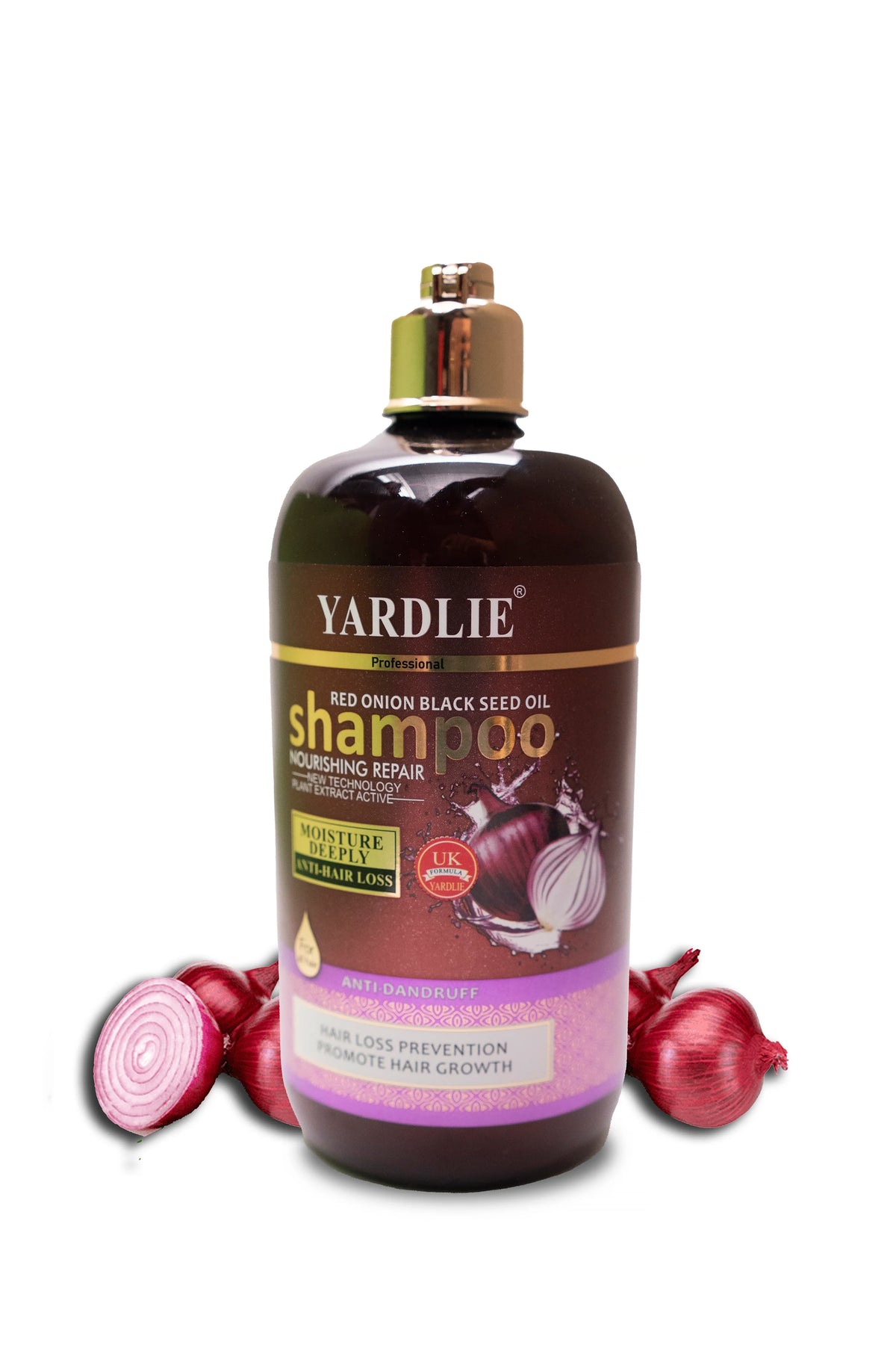 Yardlie Red Onion Black Seed Oil Moisture Deeply Anti-Hair Dandruff Shampoo 500ml