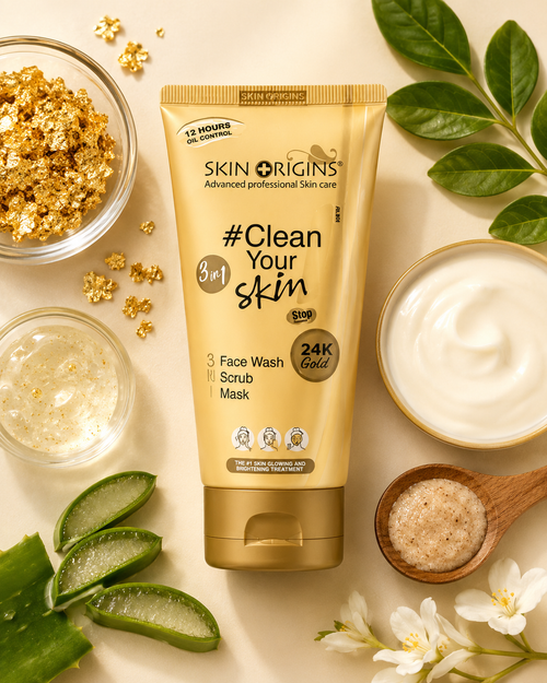 24K Gold 3-in-1 Face Wash Scrub & Mask
