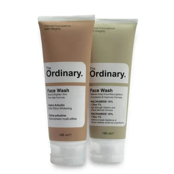 The Ordinary Face Wash Combo – Niacinamide & Alpha Arbutin