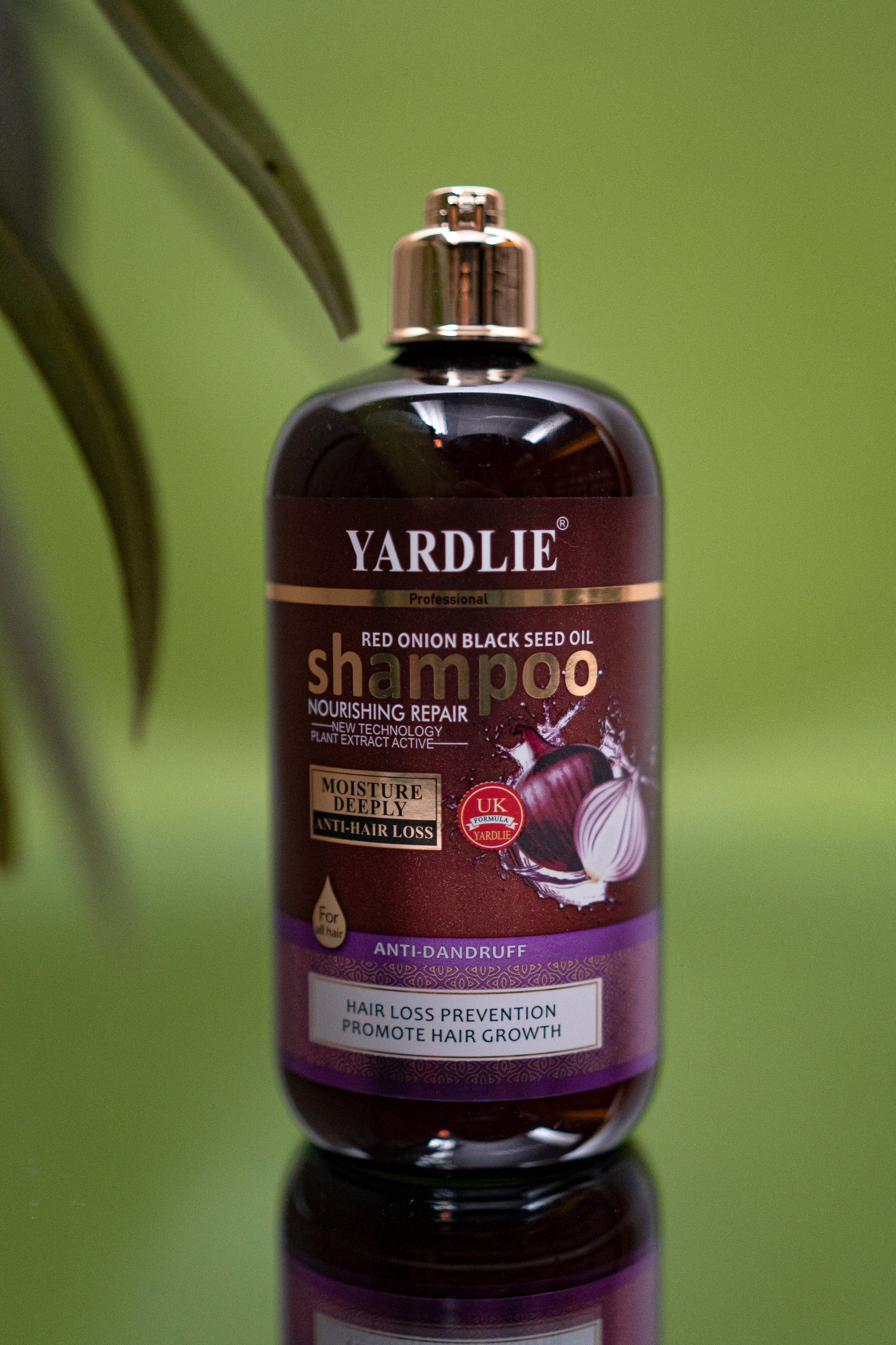 Yardlie Red Onion Black Seed Oil Moisture Deeply Anti-Hair Dandruff Shampoo 500ml